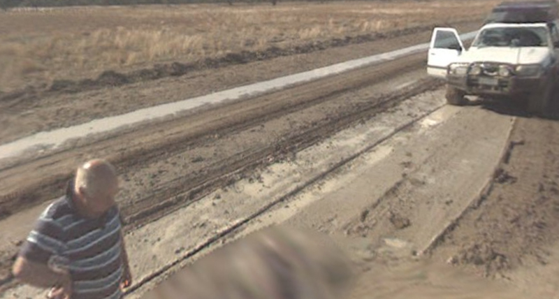 Illustration for article titled Google Street View Car Stuck In Mud Down Under